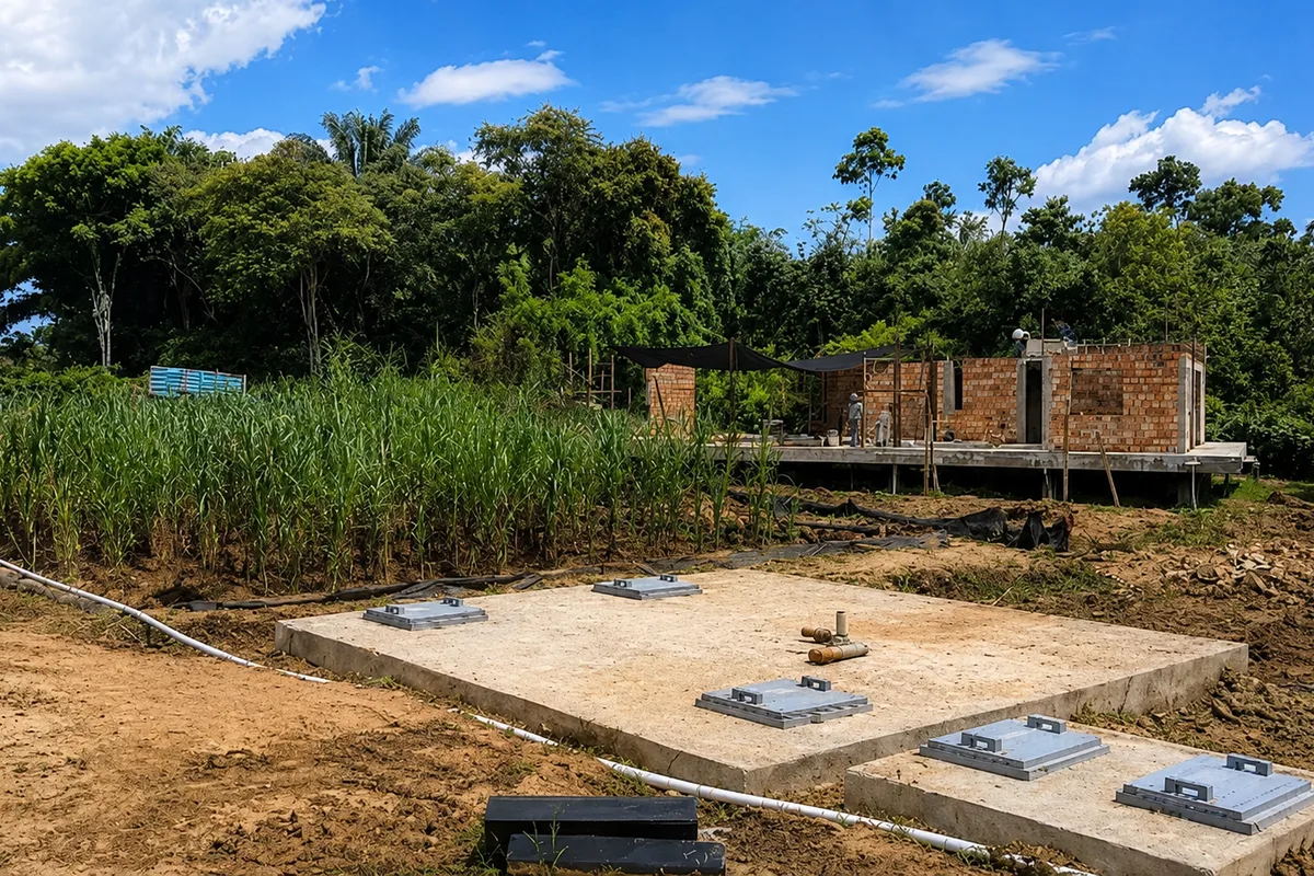 Construcción de planta de tratamiento de aguas residuales